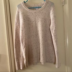 Old Navy White with Small Color Dots Sweater Large
